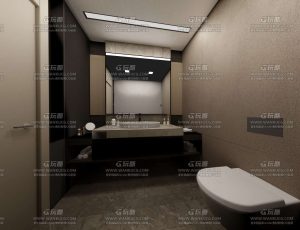 普通装修的小厕所场景Blend工程源文件