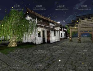 国风古老街道场景Blend工程源文件
