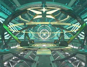 科幻法阵舞台场景Blend工程源文件