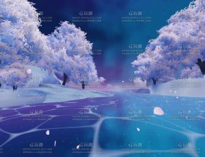 唯美卡通自然环境场景Blend工程源文件