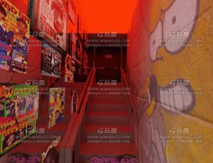 时尚楼梯间场景Blend工程源文件