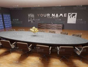 办公室大会议厅场景环境Blend工程源文件