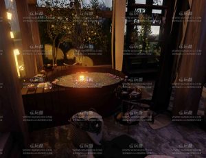 氛围感洗浴室Blend工程源文件