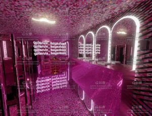 高档粉艳色女性厕所场景Blend工程源文件