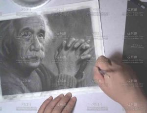 超精细素描写实人物肖像爱因斯坦案例大师课程
