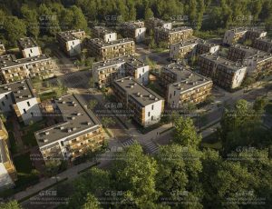 超写实城市街道道路场景Blend工程源文件