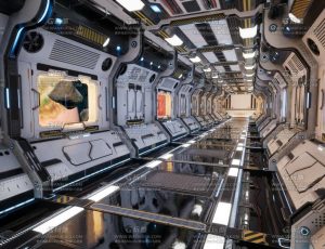 UE5素材—科幻模块化室内环境场景