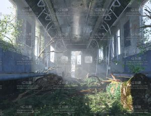 废弃的地铁C4D工程源文件