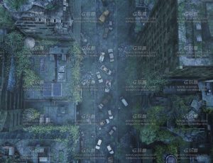 末日废弃的城市C4D工程源文件