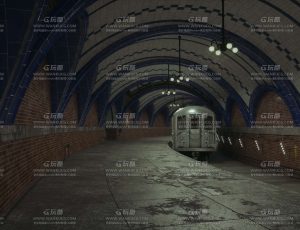 复古地铁站C4D工程源文件