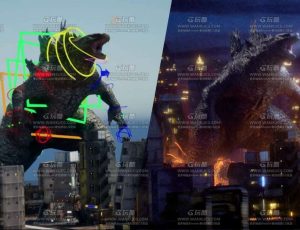 好莱坞电影级哥斯拉大闹城市片段NUKE合成案例课程