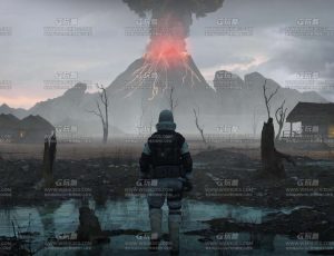 火山喷发末日场景C4D工程源文件