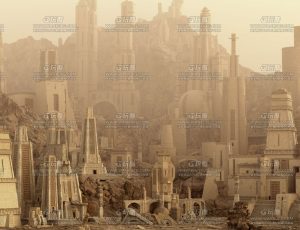 古代神殿庙C4D工程源文件