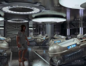 太空旅客场景C4D工程源文件