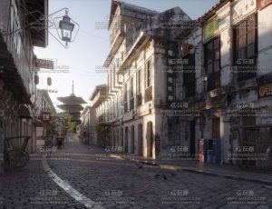 古城小街C4D工程源文件