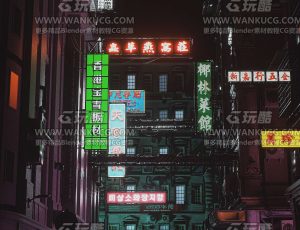 街道场景C4D工程源文件