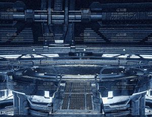 科幻机械台子C4D工程源文件