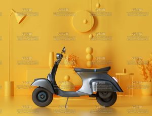 电动车产品场景C4D工程源文件