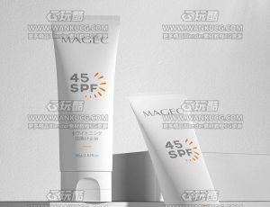 防晒霜C4D工程源文件