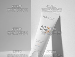 防晒霜3C4D工程源文件