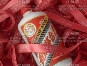 茅台酒丝C4D工程源文件