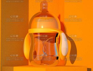 奶瓶场景4C4D工程源文件