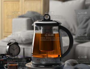 养生壶C4D工程源文件