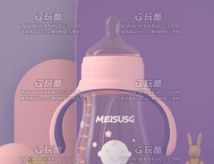 奶瓶场景6C4D工程源文件