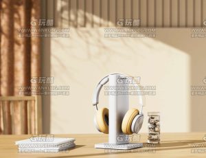 头戴式耳机C4D工程源文件