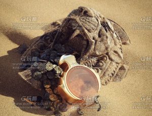 沙子香水C4D工程源文件