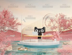 天猫自然场景C4D工程源文件