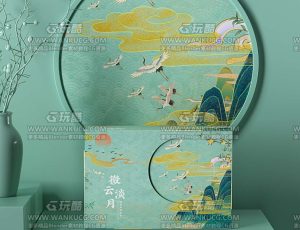 中国风月饼礼盒C4D工程源文件