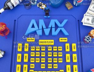 KWAS卡通座C4D工程源文件