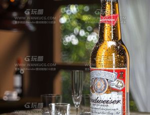 百威啤酒C4D工程源文件