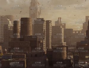 末日世界城市C4D工程源文件
