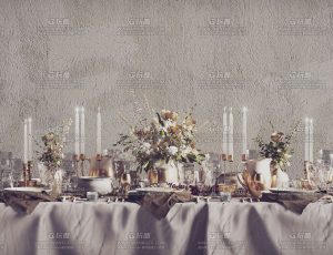 桌子烛台场景C4D工程源文件