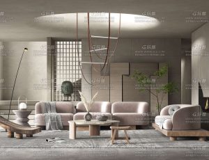 艺术客厅C4D工程源文件