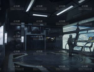 飞船操控室C4D工程源文件