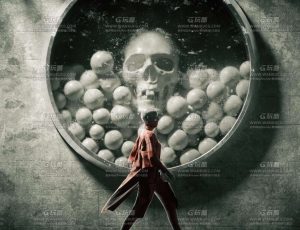 光影骷髅人物C4D工程源文件