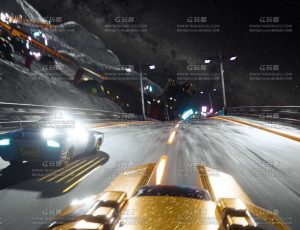 科幻赛车竞速动画短片C4D工程源文件