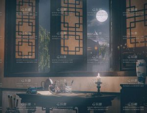 临窗望月C4D工程源文件