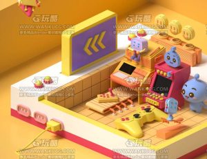 卡通小场景C4D工程源文件