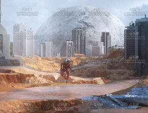 科幻星球基地C4D工程源文件