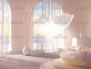 北欧简约室内海景C4D工程源文件