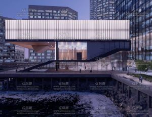 超写实海边大厦建筑Blend工程源文件