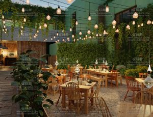 超写实户外西餐厅Blend工程源文件