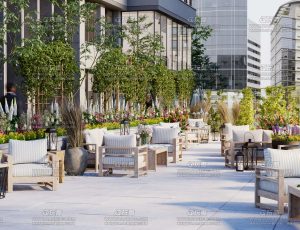 超写实户外休闲场景Blend工程源文件