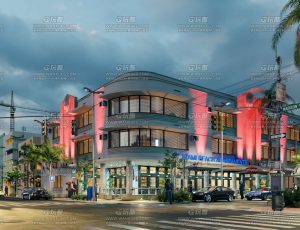 超写实迈阿密夜晚场景Blend工程源文件