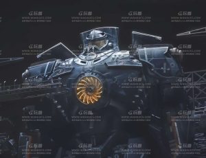 环太平洋机甲场景C4D工程源文件