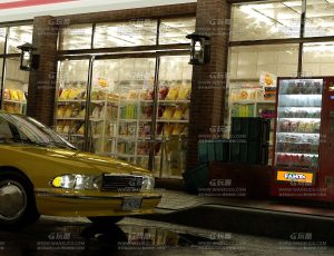 出租车便利店C4D工程源文件